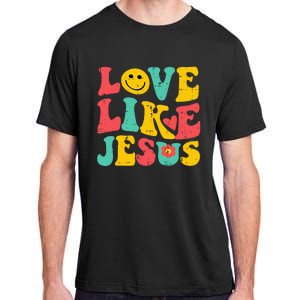 Love Like Jesus Retro God Religious Christian Adult ChromaSoft Performance T-Shirt