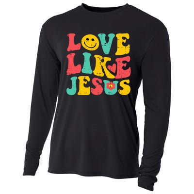 Love Like Jesus Retro God Religious Christian Cooling Performance Long Sleeve Crew