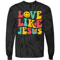 Love Like Jesus Retro God Religious Christian Tie-Dye Long Sleeve Shirt