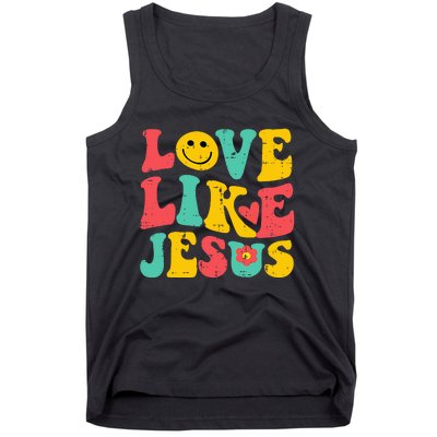 Love Like Jesus Retro God Religious Christian Tank Top