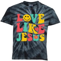 Love Like Jesus Retro God Religious Christian Kids Tie-Dye T-Shirt