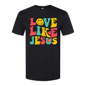 Love Like Jesus Retro God Religious Christian Softstyle CVC T-Shirt