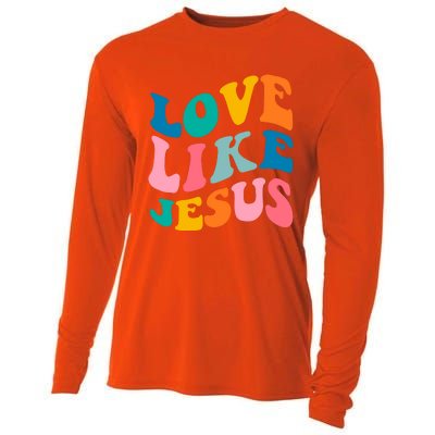 Love Like Jesus Christian Trendy Bible Verse Gift Cooling Performance Long Sleeve Crew