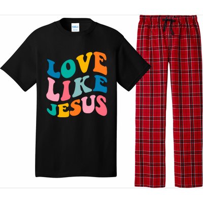 Love Like Jesus Christian Trendy Bible Verse Gift Pajama Set