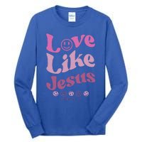 Love Like Jesus Religious God With Words On Back Tall Long Sleeve T-Shirt