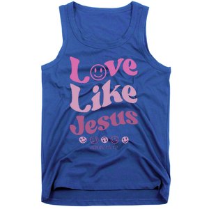 Love Like Jesus Religious God With Words On Back Tank Top