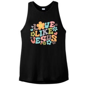 Love Like Jesus Religious Gifts Bible Verse Ladies PosiCharge Tri-Blend Wicking Tank