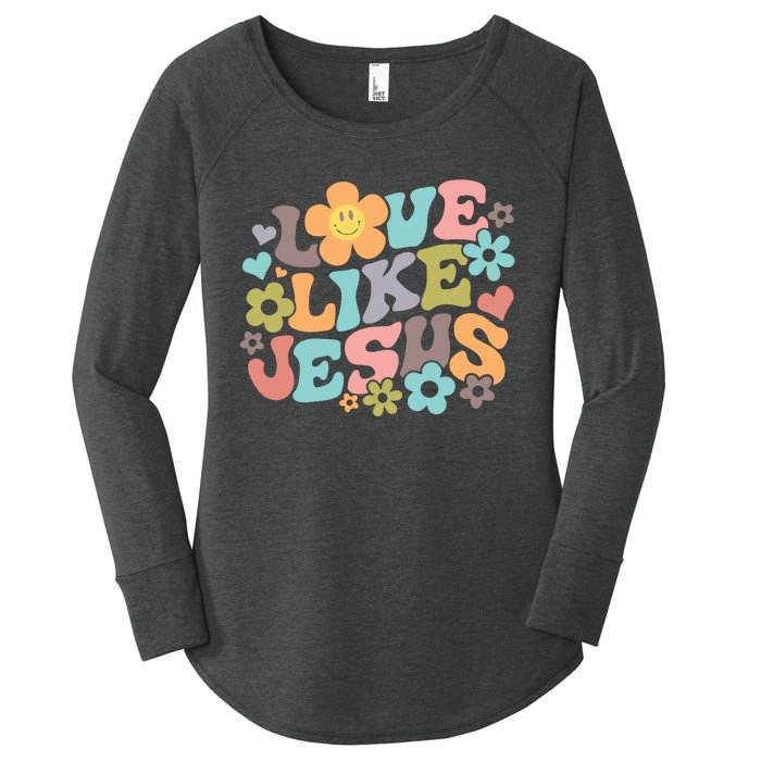 Love Like Jesus Religious Gifts Bible Verse Women's Perfect Tri Tunic Long Sleeve Shirt