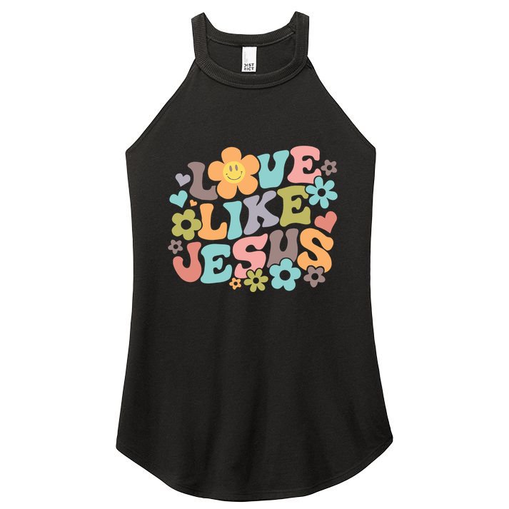Love Like Jesus Religious Gifts Bible Verse Women's Perfect Tri Rocker Tank