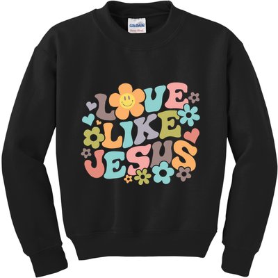 Love Like Jesus Religious Gifts Bible Verse Kids Sweatshirt