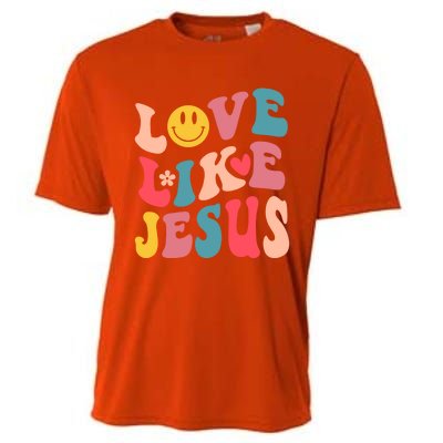 Love Like Jesus Religious God Christian Words Gift Cooling Performance Crew T-Shirt