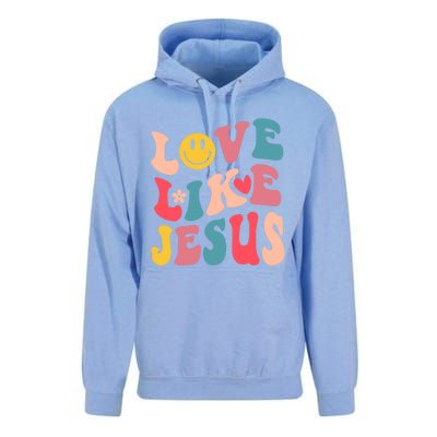 Love Like Jesus Religious God Christian Words Gift Unisex Surf Hoodie