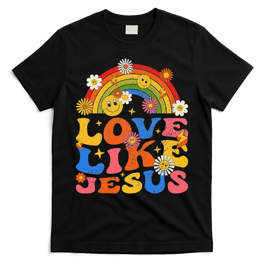 Love Like Jesus Positive Catholic Preppy Retro Christian T-Shirt