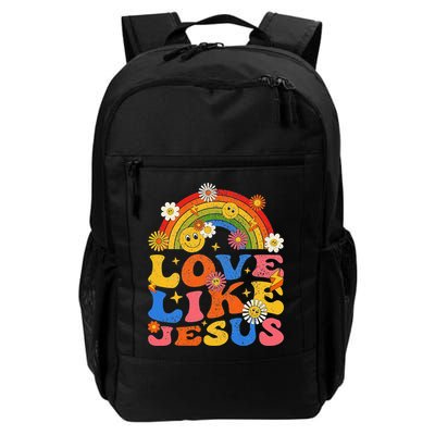 Love Like Jesus Positive Catholic Preppy Retro Christian Backpack