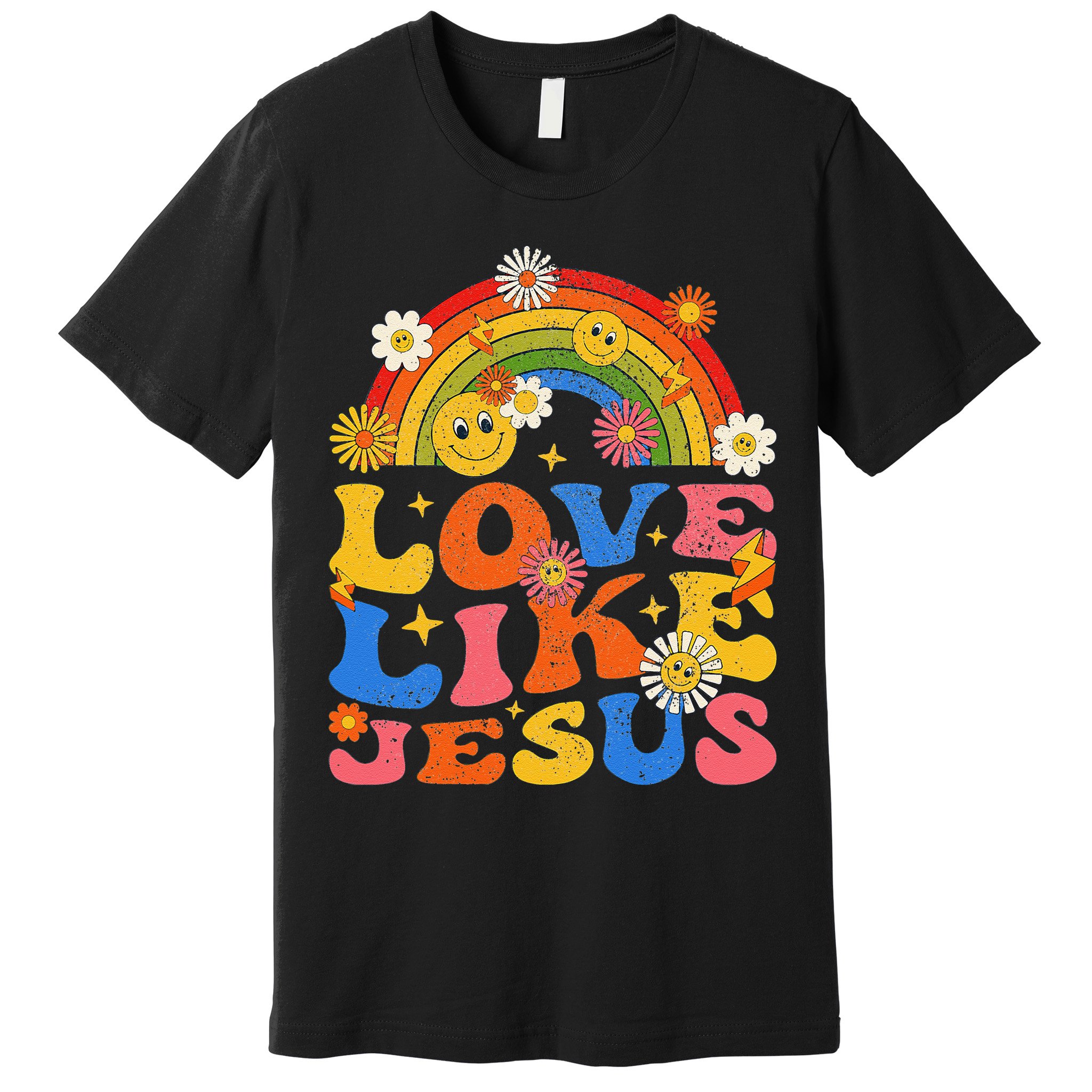 Love Like Jesus Positive Catholic Preppy Retro Christian Premium T-Shirt