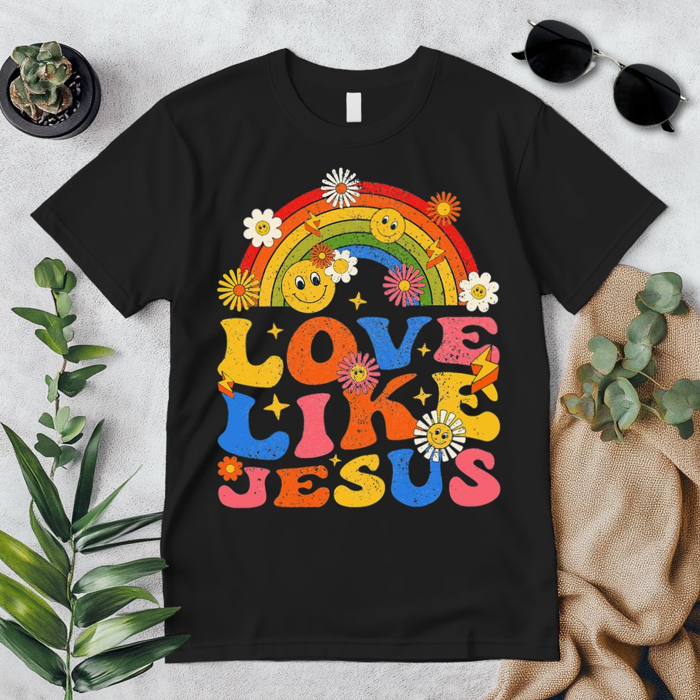 Love Like Jesus Positive Catholic Preppy Retro Christian Premium T-Shirt