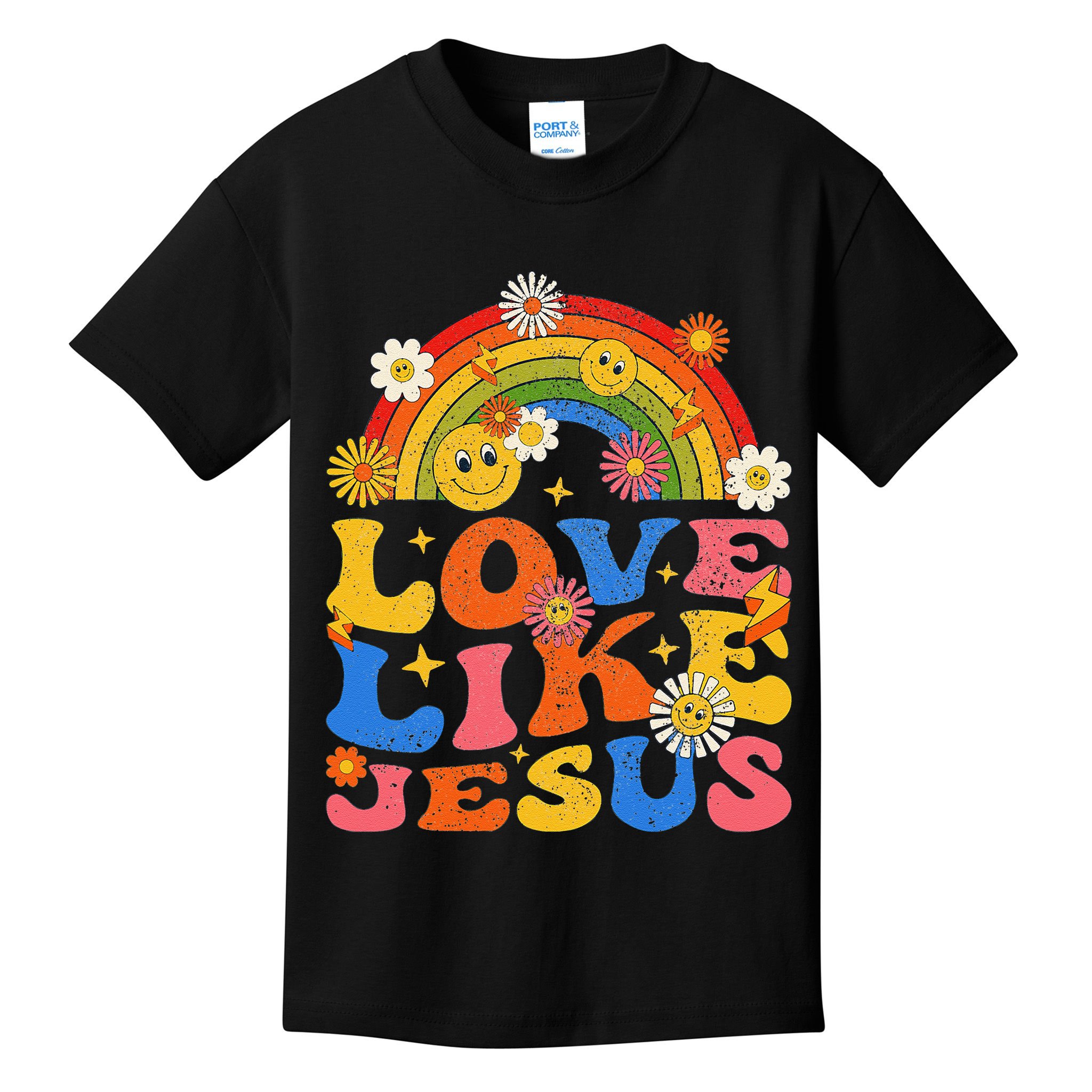 Love Like Jesus Positive Catholic Preppy Retro Christian Kids T-Shirt