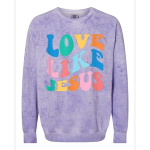 Love Like Jesus Graphic Tee Colorblast Crewneck Sweatshirt