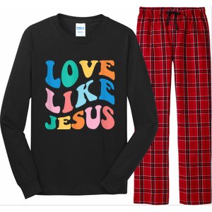 Love Like Jesus Graphic Tee Long Sleeve Pajama Set