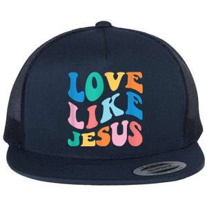 Love Like Jesus Graphic Tee Flat Bill Trucker Hat