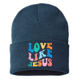 Love Like Jesus Graphic Tee Sustainable Knit Beanie