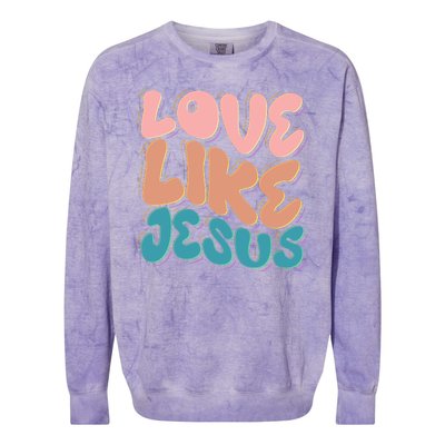 Love Like Jesus Colorblast Crewneck Sweatshirt