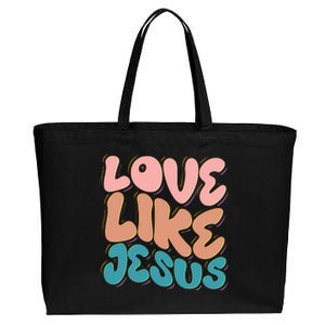 Love Like Jesus Cotton Canvas Jumbo Tote