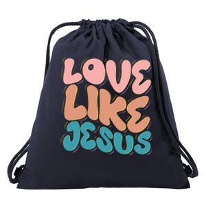 Love Like Jesus Drawstring Bag