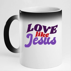 Love Like Jesus Retro 11oz Black Color Changing Mug