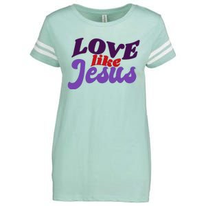 Love Like Jesus Retro Enza Ladies Jersey Football T-Shirt