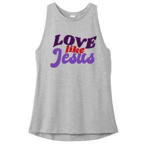 Love Like Jesus Retro Ladies PosiCharge Tri-Blend Wicking Tank