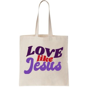 Love Like Jesus Retro Tote Bag