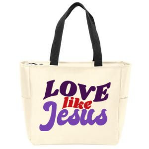 Love Like Jesus Retro Zip Tote Bag