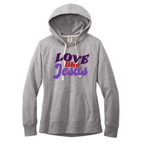 Love Like Jesus Retro Women's Fleece Hoodie