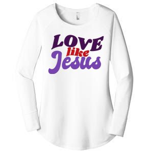 Love Like Jesus Retro Women's Perfect Tri Tunic Long Sleeve Shirt