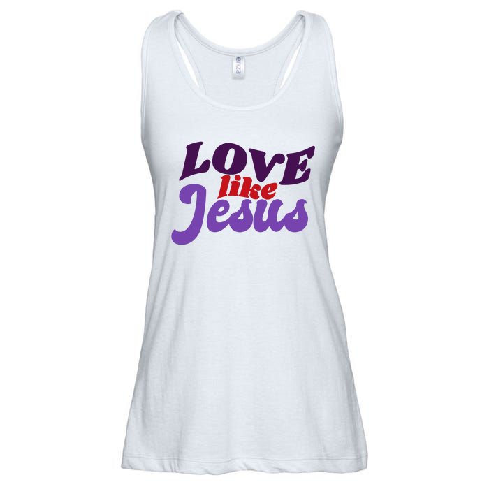 Love Like Jesus Retro Ladies Essential Flowy Tank