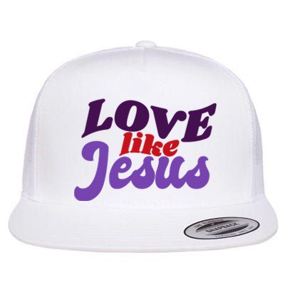 Love Like Jesus Retro Flat Bill Trucker Hat