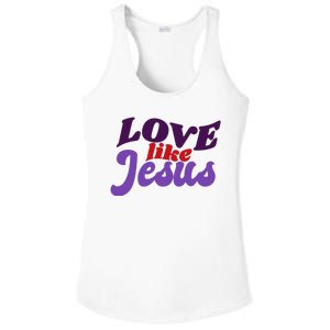 Love Like Jesus Retro Ladies PosiCharge Competitor Racerback Tank