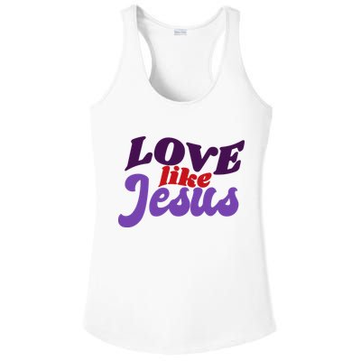 Love Like Jesus Retro Ladies PosiCharge Competitor Racerback Tank