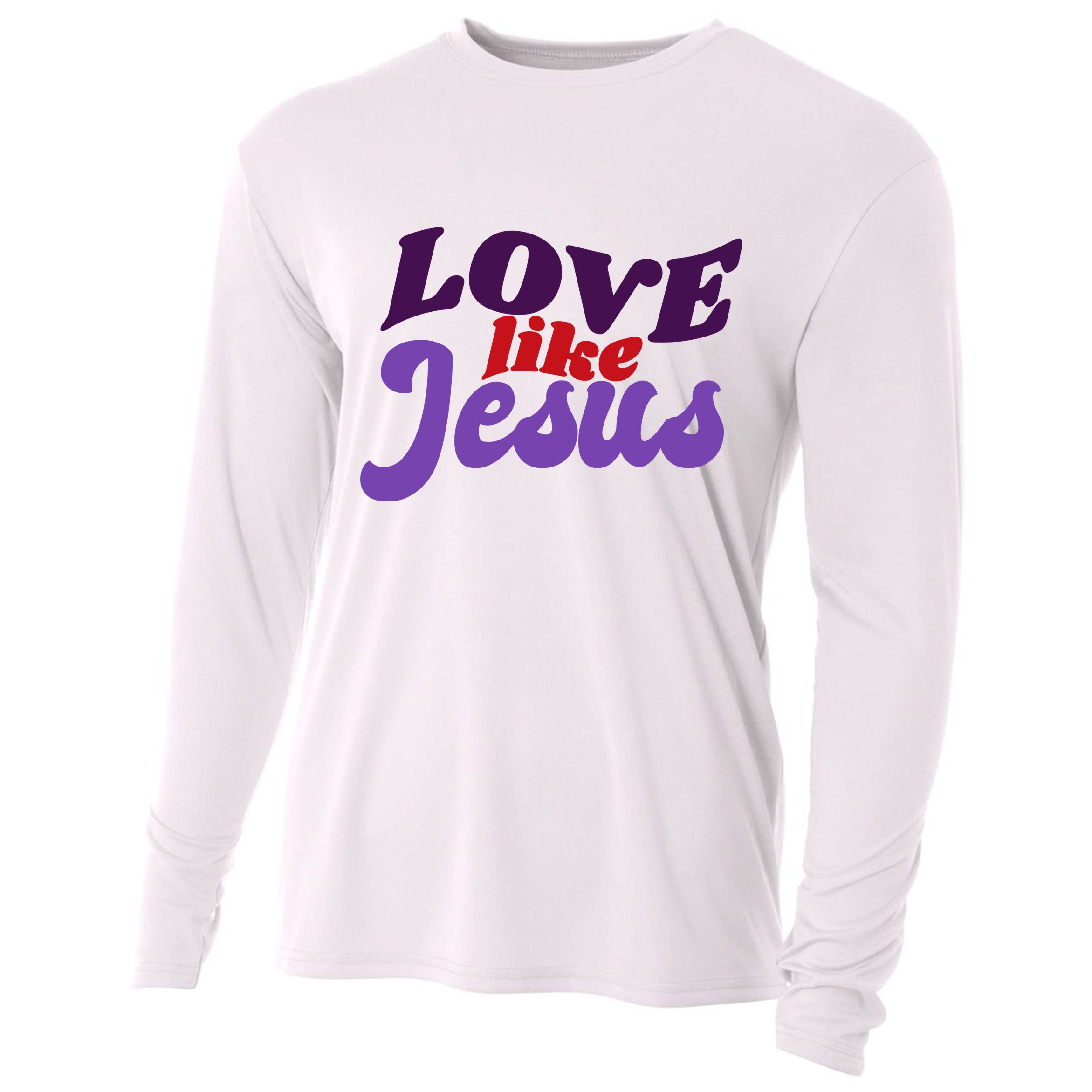 Love Like Jesus Retro Cooling Performance Long Sleeve Crew