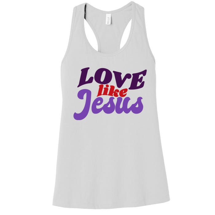 Love Like Jesus Retro Women's Racerback Tank