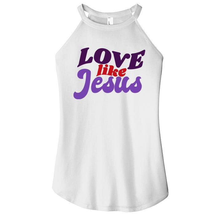 Love Like Jesus Retro Women's Perfect Tri Rocker Tank