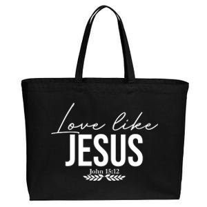 Love Like Jesus Dear Person Behind Me Christian Cotton Canvas Jumbo Tote