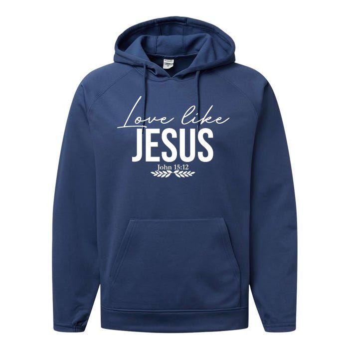 Love Like Jesus Dear Person Behind Me Christian Performance Fleece Hoodie