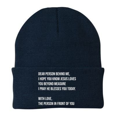 Love Like Jesus Dear Person Behind Me Christian Knit Cap Winter Beanie