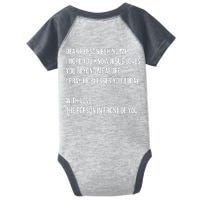 Love Like Jesus Dear Person Behind Me Christian Infant Baby Jersey Bodysuit