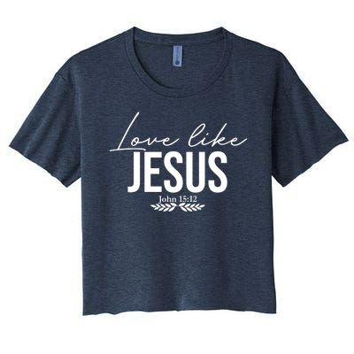 Love Like Jesus Dear Person Behind Me Christian Women's Crop Top Tee