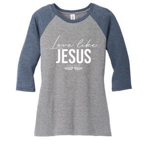 Love Like Jesus Dear Person Behind Me Christian Women's Tri-Blend 3/4-Sleeve Raglan Shirt