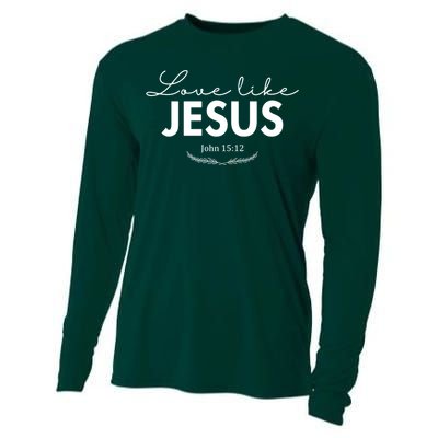 Love Like Jesus John 15:12 Christianity Cooling Performance Long Sleeve Crew