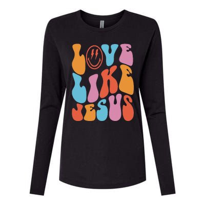 Love Like Jesus Smile Face Aesthetic Trendy Clothing Womens Cotton Relaxed Long Sleeve T-Shirt